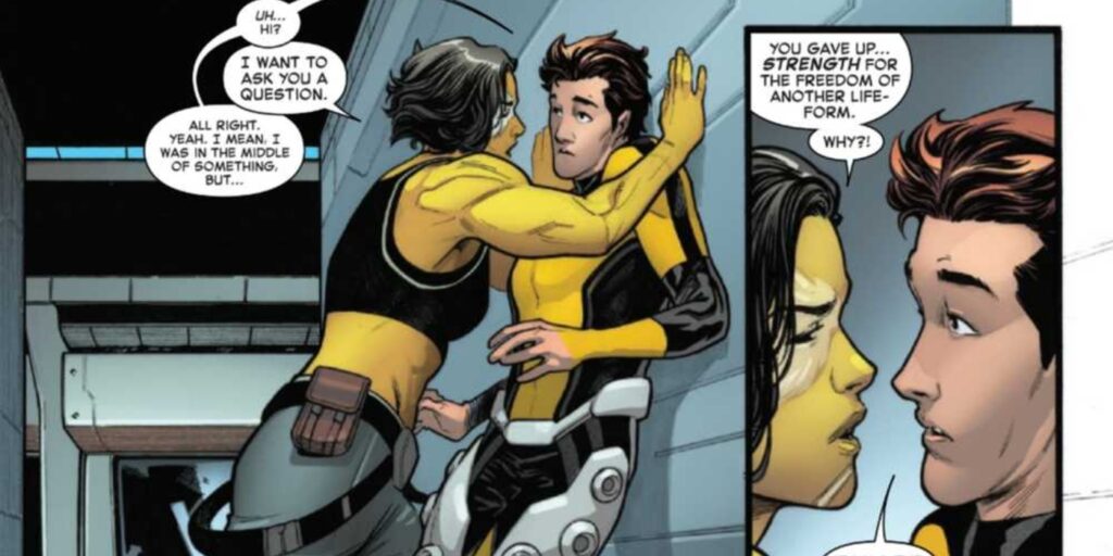 Raelith and Peter Parker (Image: Marvel)