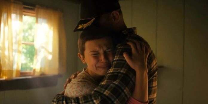 Millie Bobby Brown and David Harbour in 'Stranger Things' (Image: Netflix)
