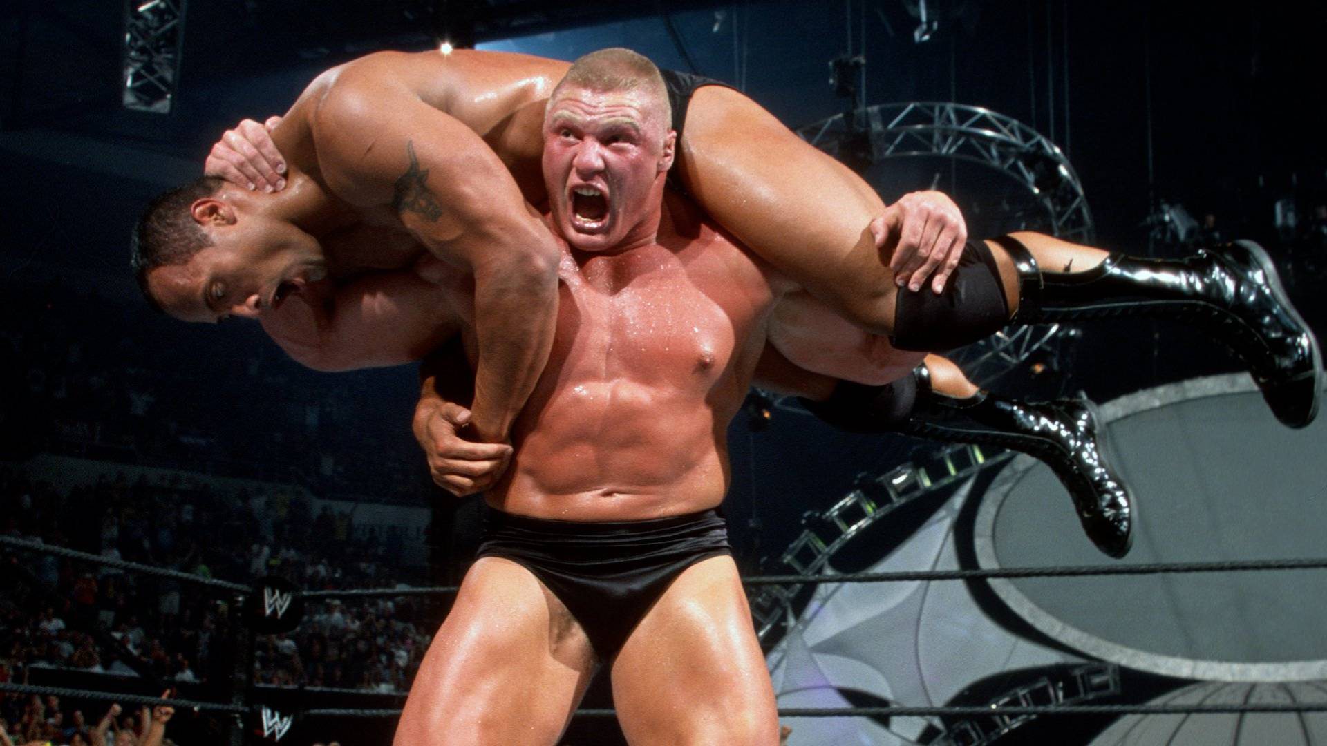 8- The Rock vs. Brock Lesnar (SummerSlam 2002)