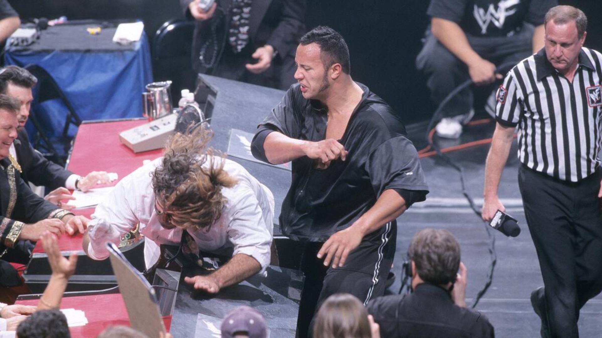 5- The Rock vs. Mankind ("I Quit" Match, Royal Rumble 1999)