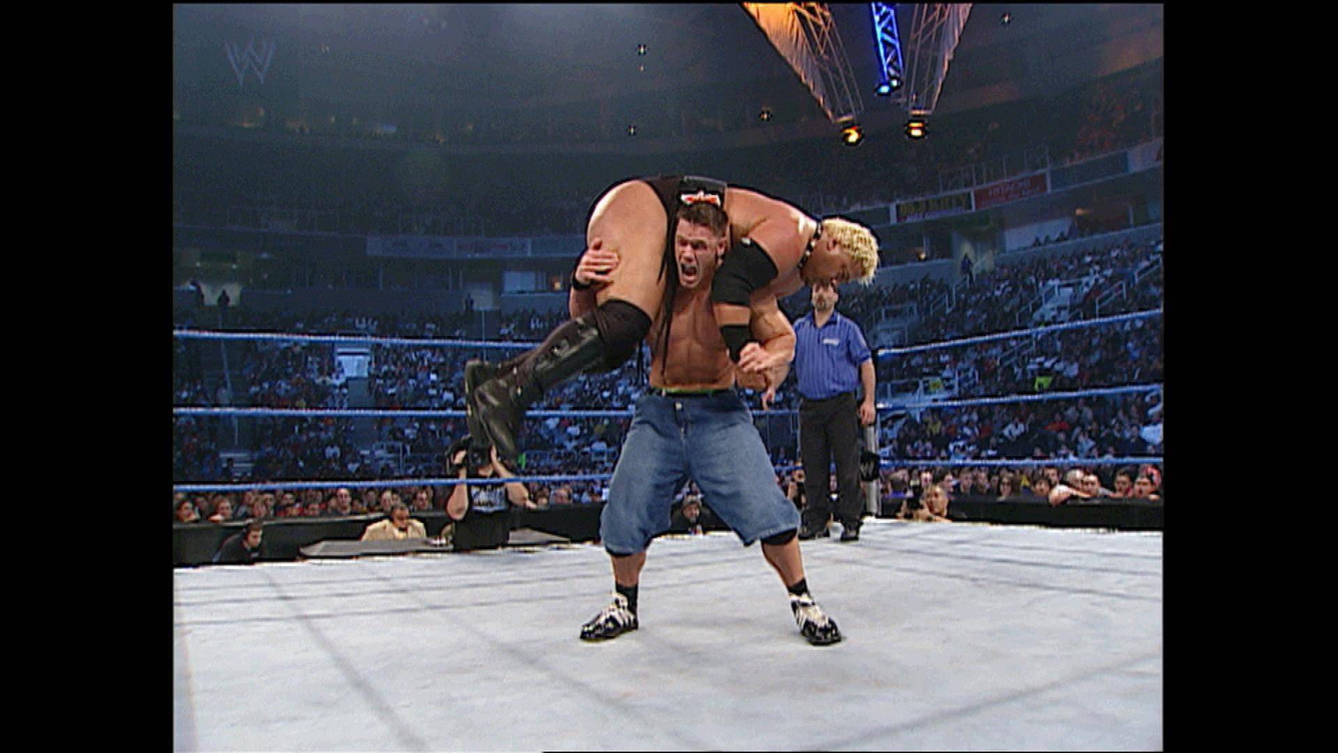 4- Rikishi - John Cena's first Attitude Adjustment (SmackDown March 27, 2003)
