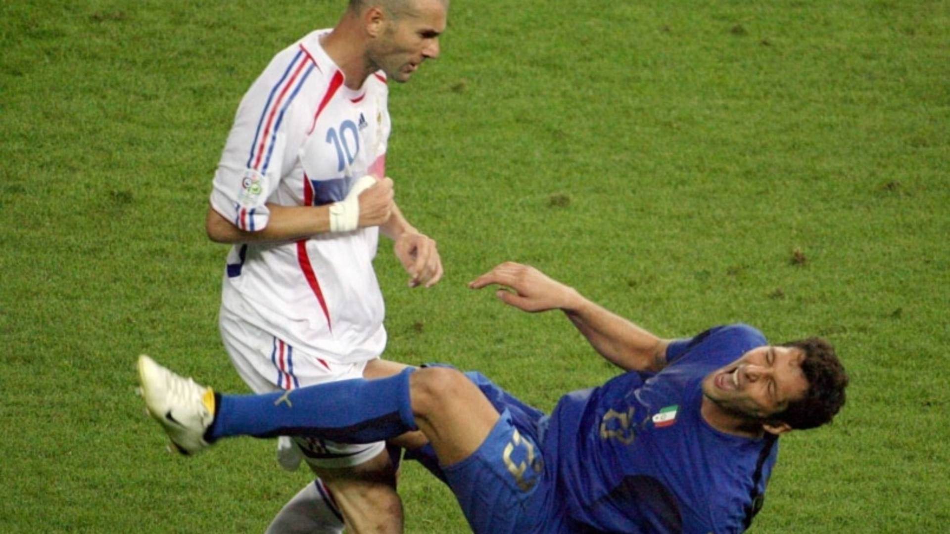 Zinedine Zidane headbutts Marco Materazzi in 2006