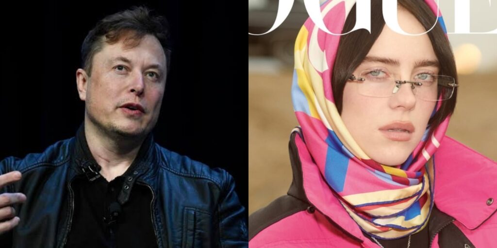 Elon Musk and Billie Eilish (Image: Forbes, Vogue)
