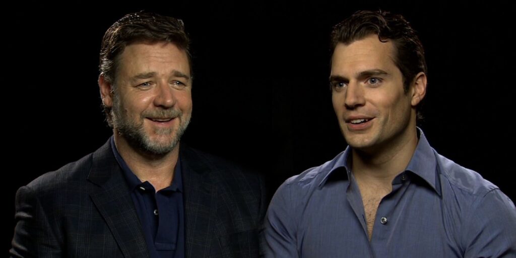 Henry Cavill and Russell Crowe (Image: CNN)