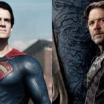 How Russell Crowe Inspired A Young Henry Cavill Long Before ‘Man Of Steel’ Henry Cavill and Russell Crowe in 'Man Of Steel' (Image: Warner Bros)