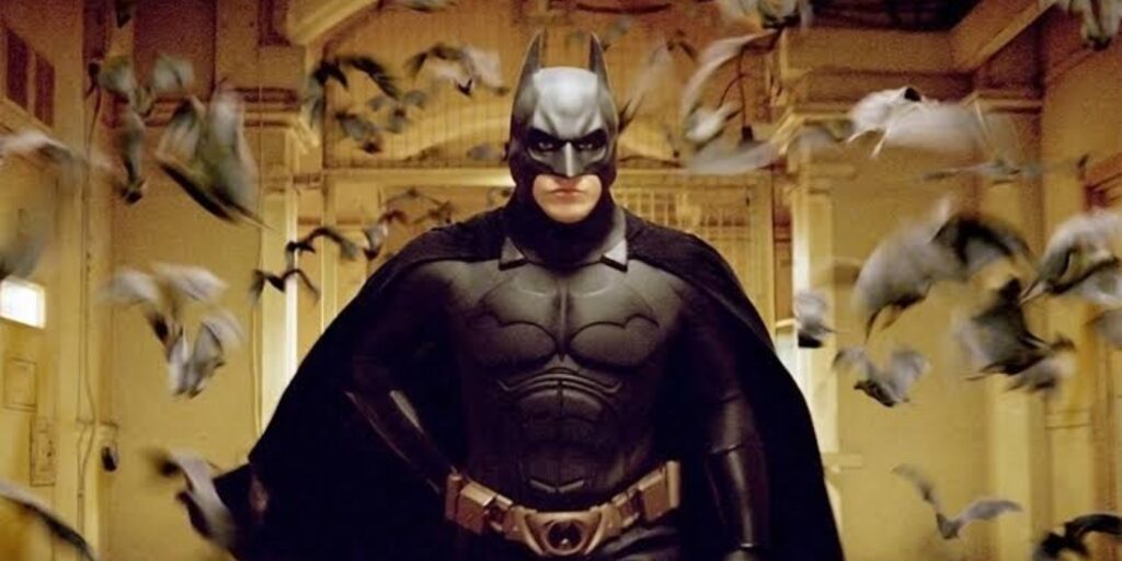 Christian Bale as Batman in 'Batman Begins (Image: Warner Bros)