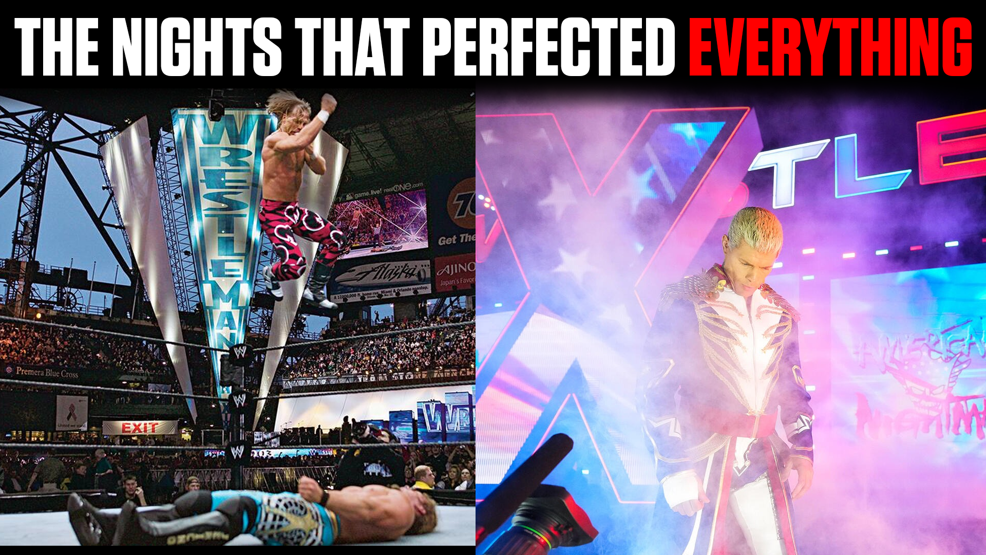 Stills from WrestleMania 19 and 40