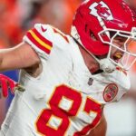 Travis Kelce Makes Franchise History While Taylor Swift Skips Match in Denver Travis Kelce for Kansas City Chiefs