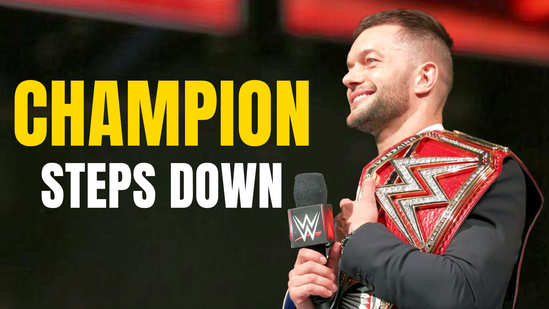 Finn Balor with the WWE Universal title