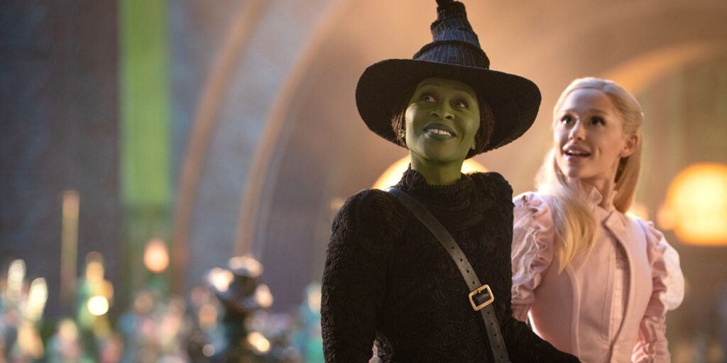 Cynthia Ervio and Ariana Grande in 'Wicked' (Image: Universal Pictures)