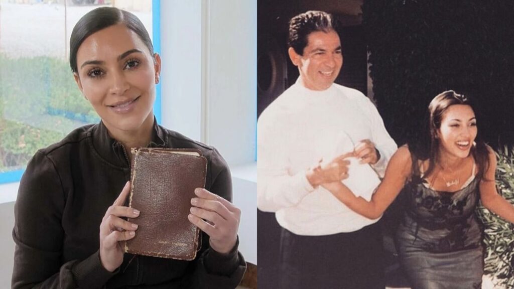 Kim Kardashian and Kim with her dad