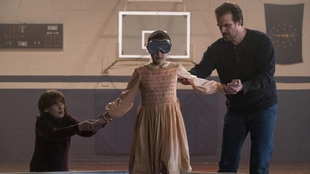 Joyce, Hopper, and El from 'Stranger Things'