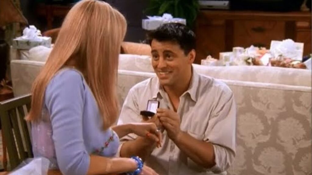 Joey, Phoebe and Rachel from Friends