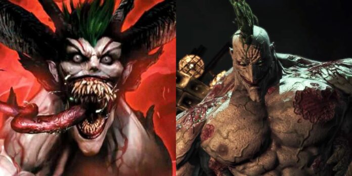 'Absolute Batman's Joker and 'Batman Arkham Asylum's Joker (Image: DC)