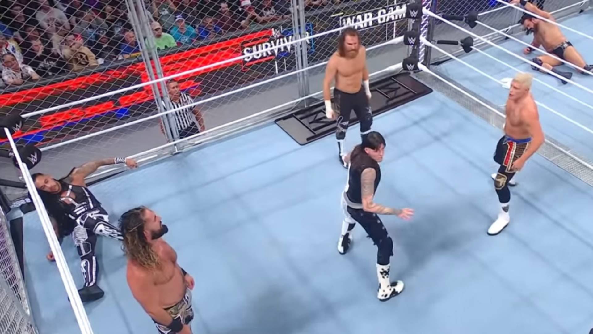 9. Dominik Mysterio gets surrounded and beaten up (Survivor Series 2023)