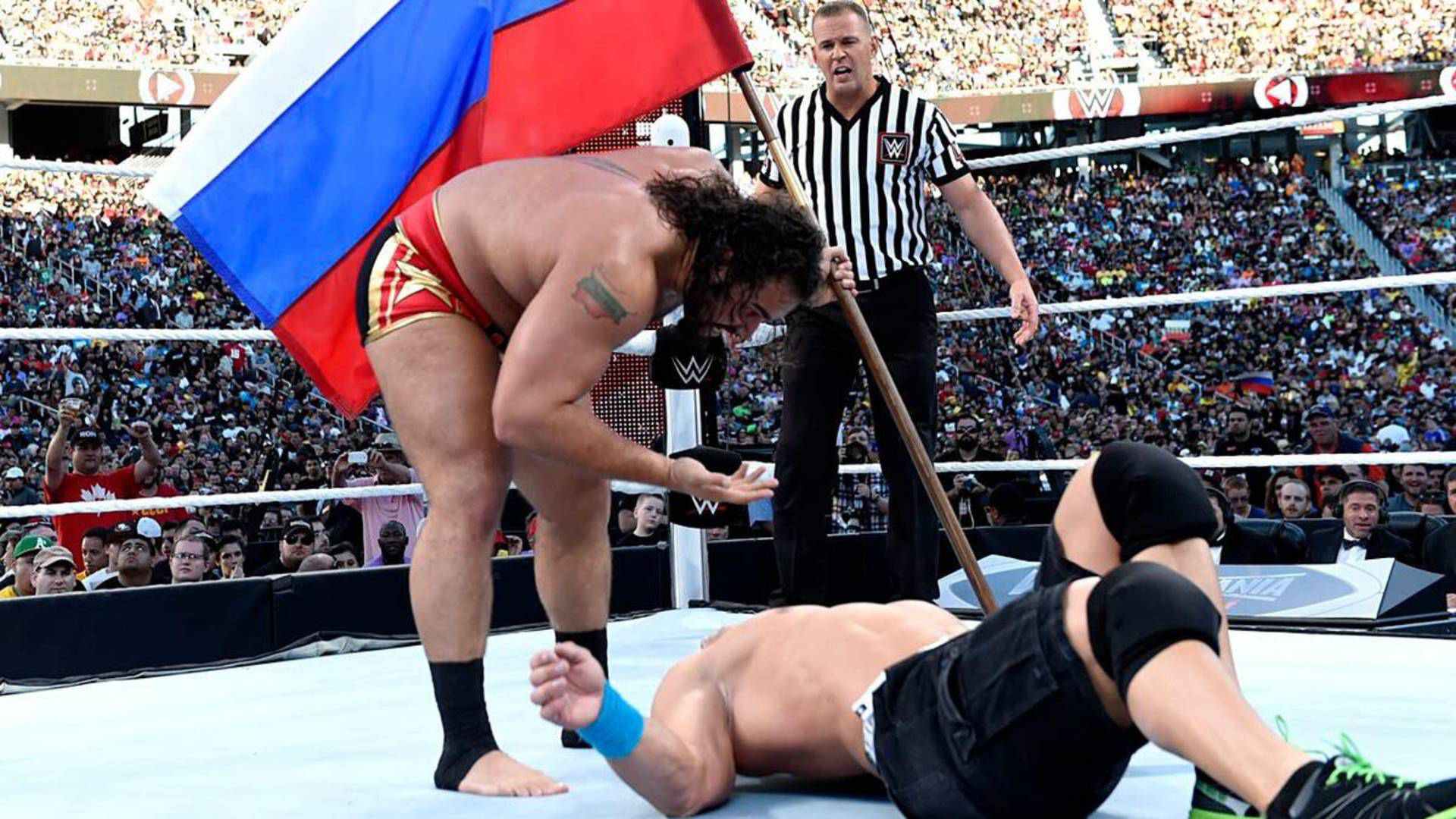 8- Rusev at WrestleMania 31