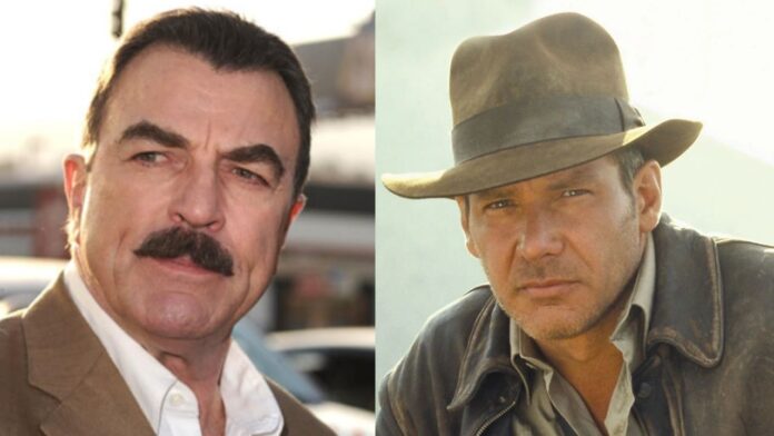 Tom Selleck and Harrison Ford as Indiana Jones