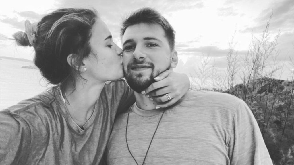 Luka Dončić and Anamaria Goltes
