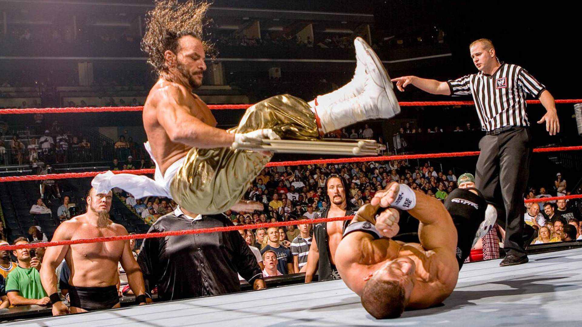 2- John Cena vs. Sabu (Vengeance 2006 – Extreme Rules Lumberjack Match)