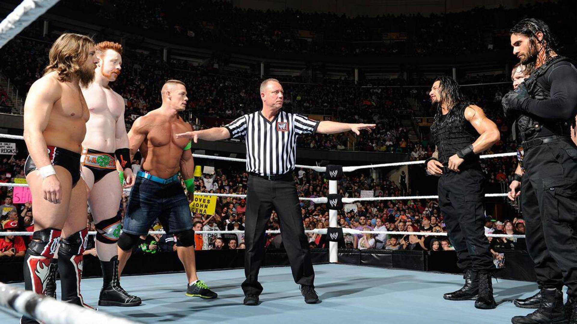 7- John Cena, Daniel Bryan & Sheamus vs. The Shield (Raw: Jan. 27, 2014 – Six-Man Tag Team Match)