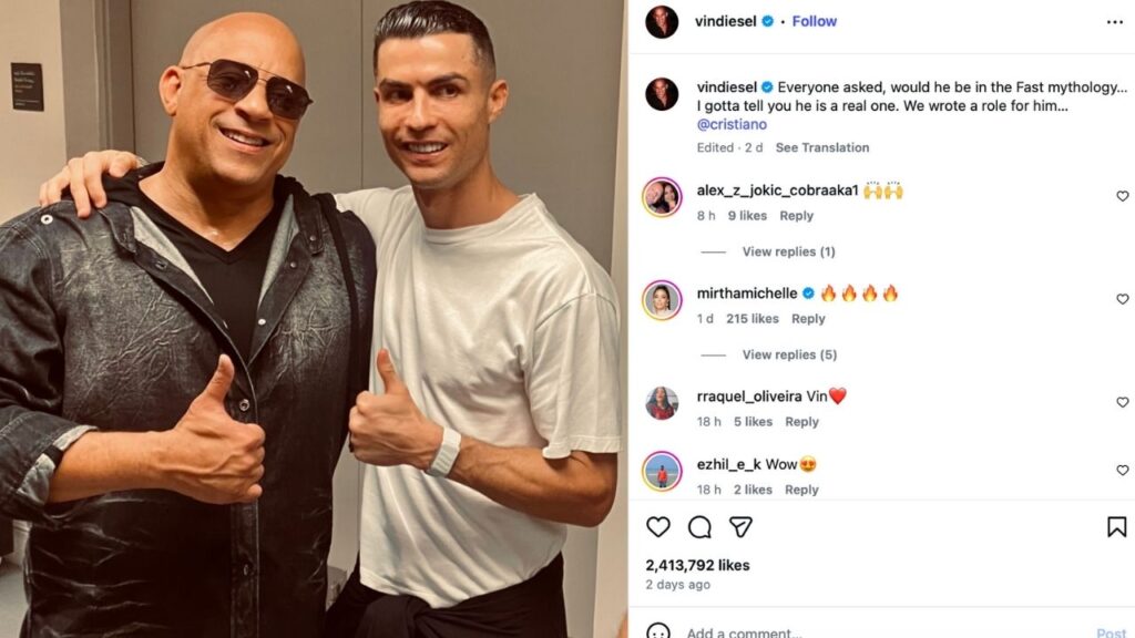 Vin Diesel's viral post