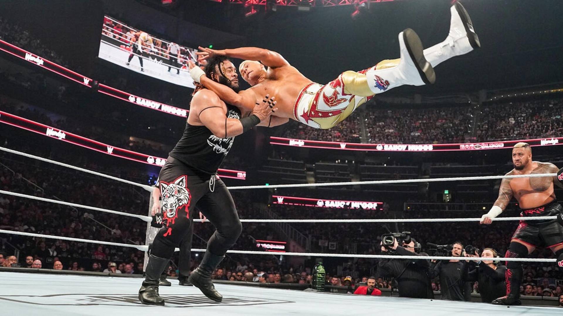 10- Cody Rhodes & Roman Reigns vs. Solo Sikoa & Jacob Fatu – Bad Blood (October 5, 2024)