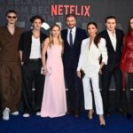 David Beckham with his family