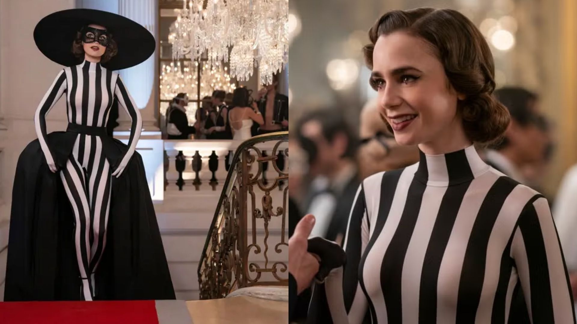 Audrey Hepburn-Inspired Striped Ensemble