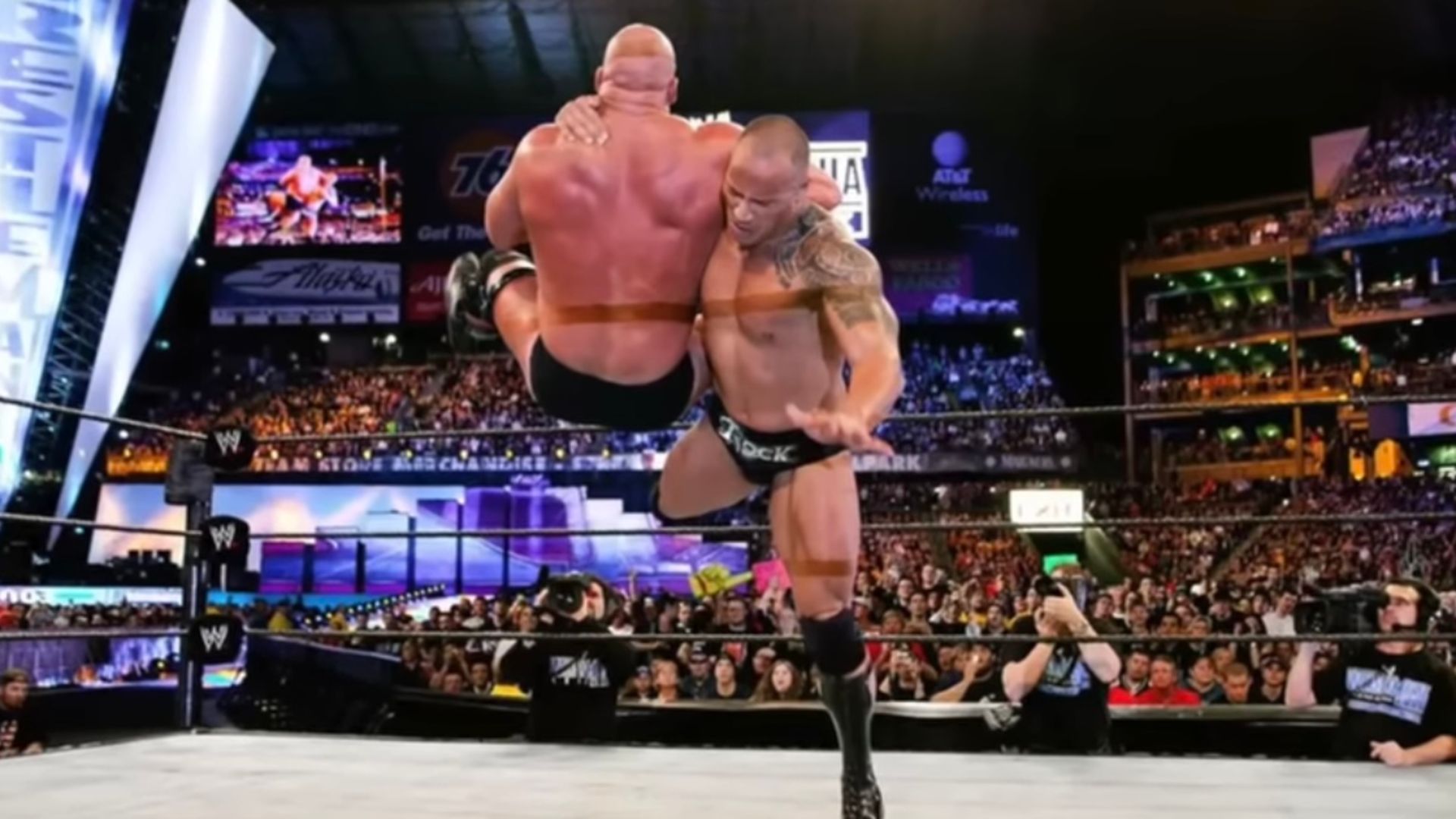 7.⁠ ⁠Stone Cold Steve Austin Kicks Out of the Rock Bottom