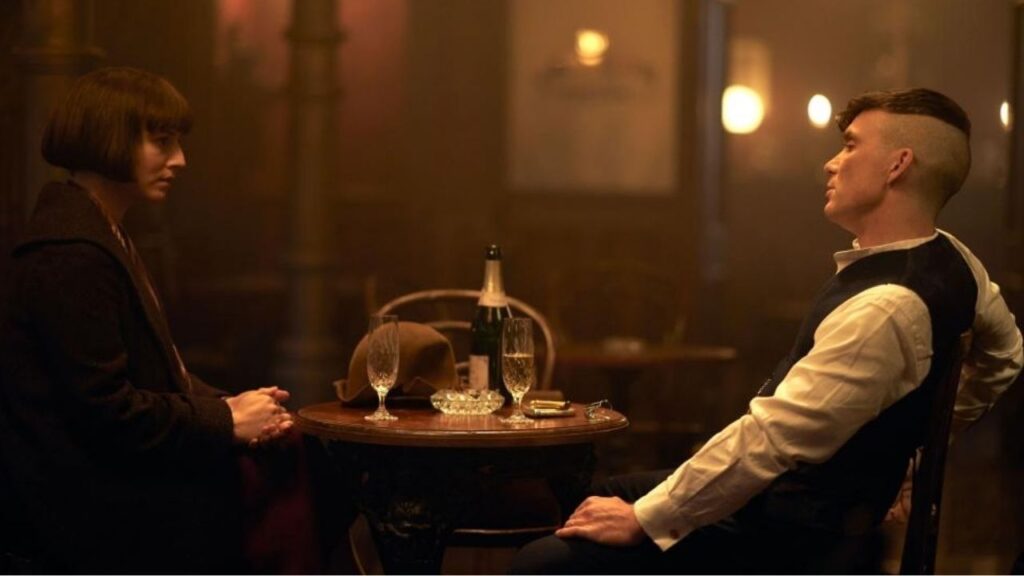 Jessie Eden and Tommy Shelby from Peaky Blinders