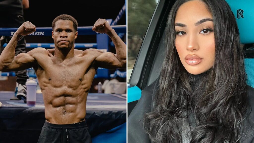 Devin Haney and his ex-fiancée Leena Sayed