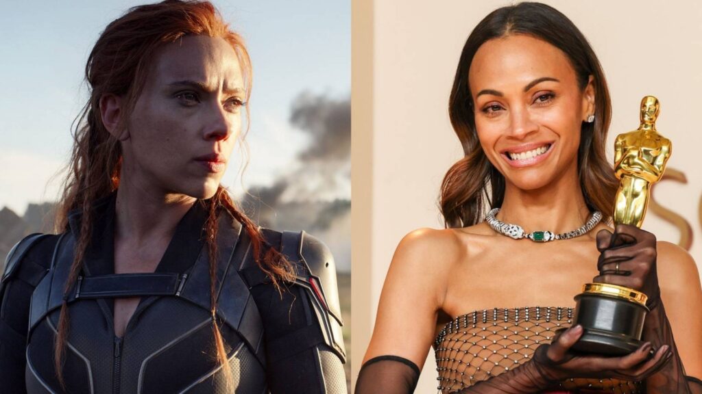 Scarlett Johansson and Zoe Saldaña