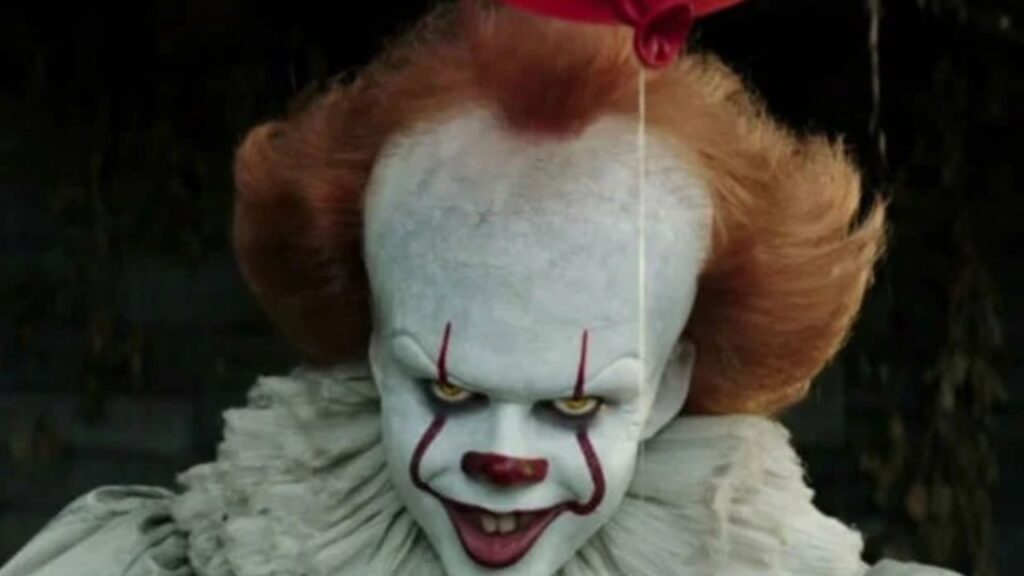 Bill as Pennywise (Image: Warner Bros)