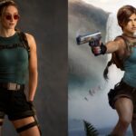 Sophie Turner as Lara Croft (Image: Amazon)