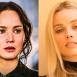 Jennifer Lawrence as Katniss and Margot Robbie as Sharon Tate (Image: Lionsgate, Sony)