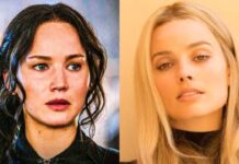 Jennifer Lawrence as Katniss and Margot Robbie as Sharon Tate (Image: Lionsgate, Sony)