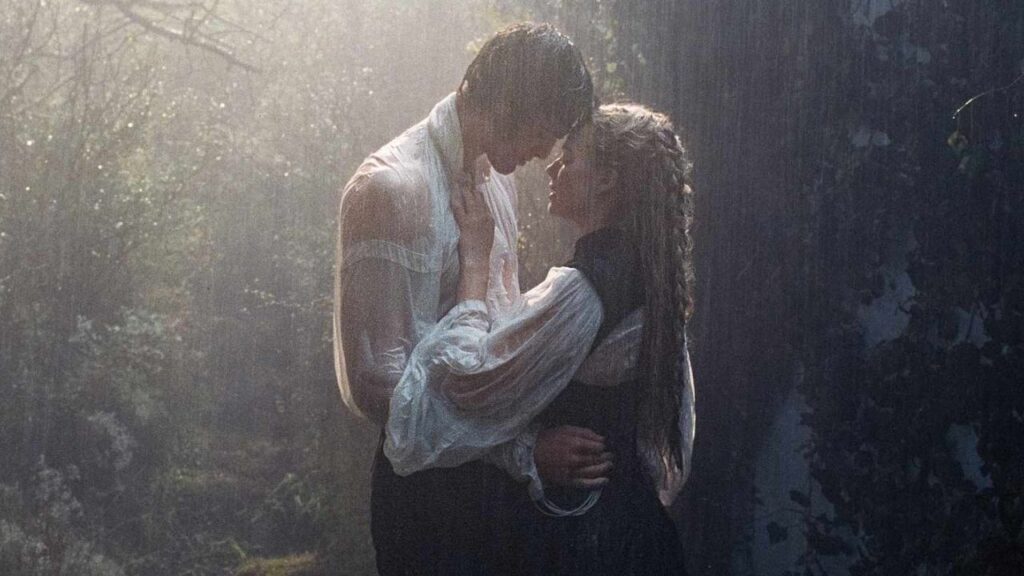 Margot Robbie and Jacob Elordi in Wuthering Heights