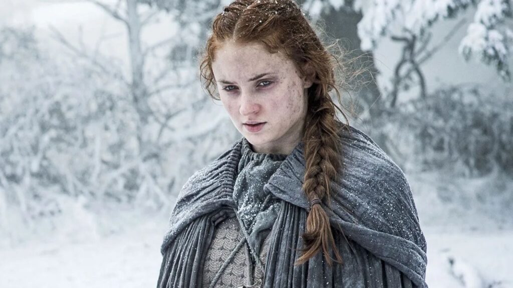Sophie Turner as Sansa Stark in Game of Thrones