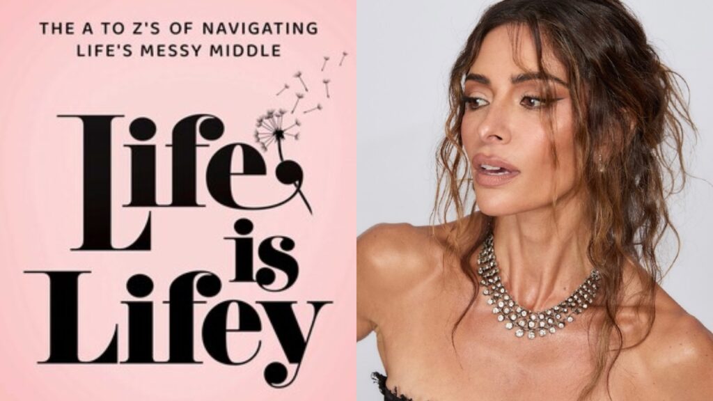 Sarah Shahi and her memoir (Image: instagram @sarahshahi, simonandschuster)