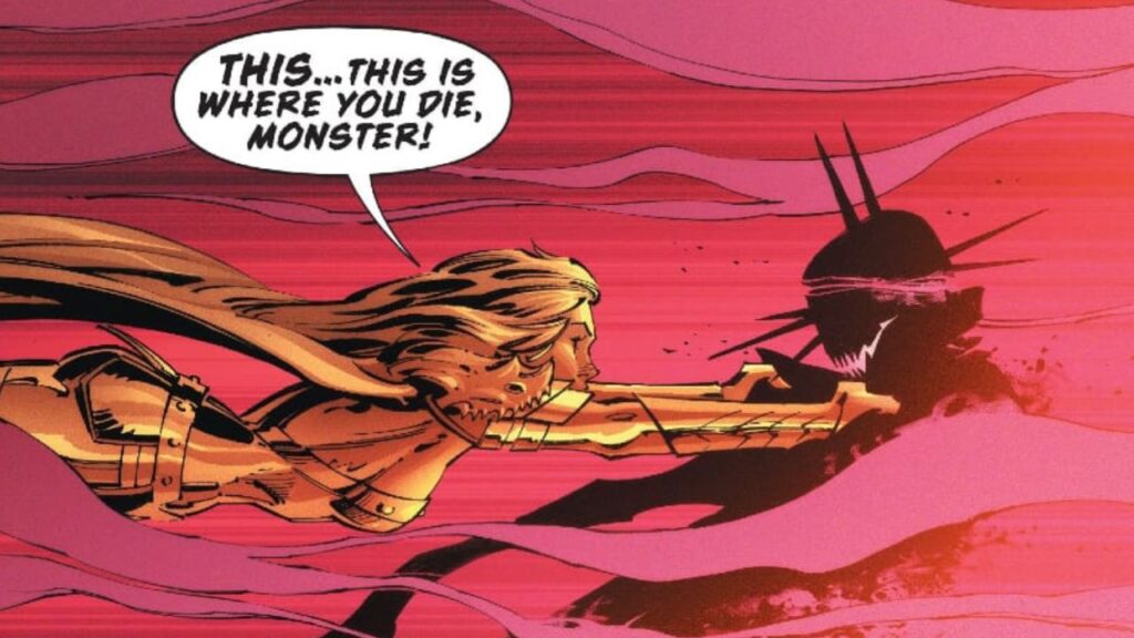 Wonder Woman defeats Darkest Knight (Image: DC)