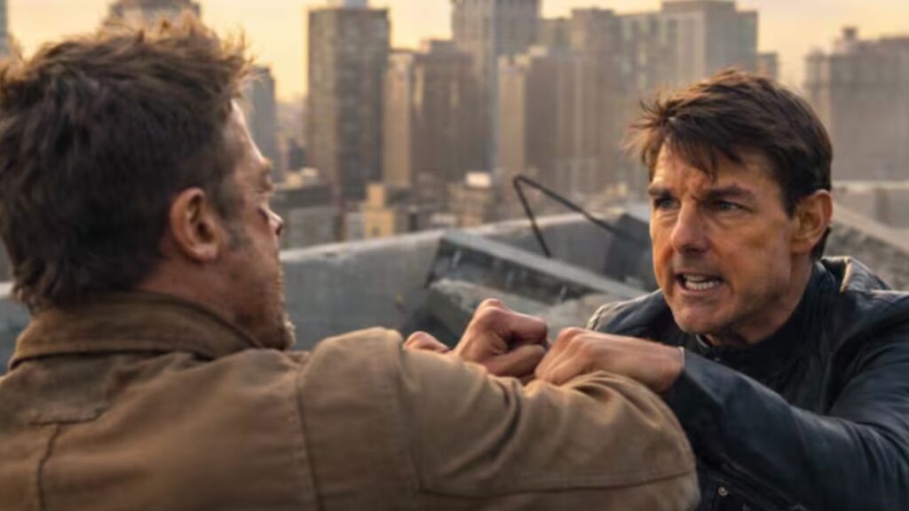 The AI-generated action sequence involving Pitt and Cruise is going viral (Image: X)