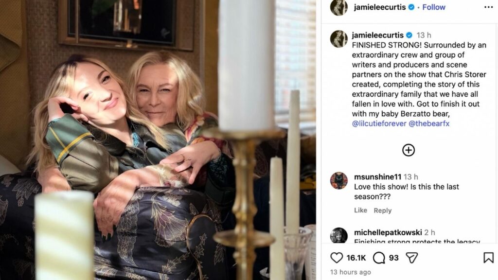 Jamie Lee Curtis's Insta Post