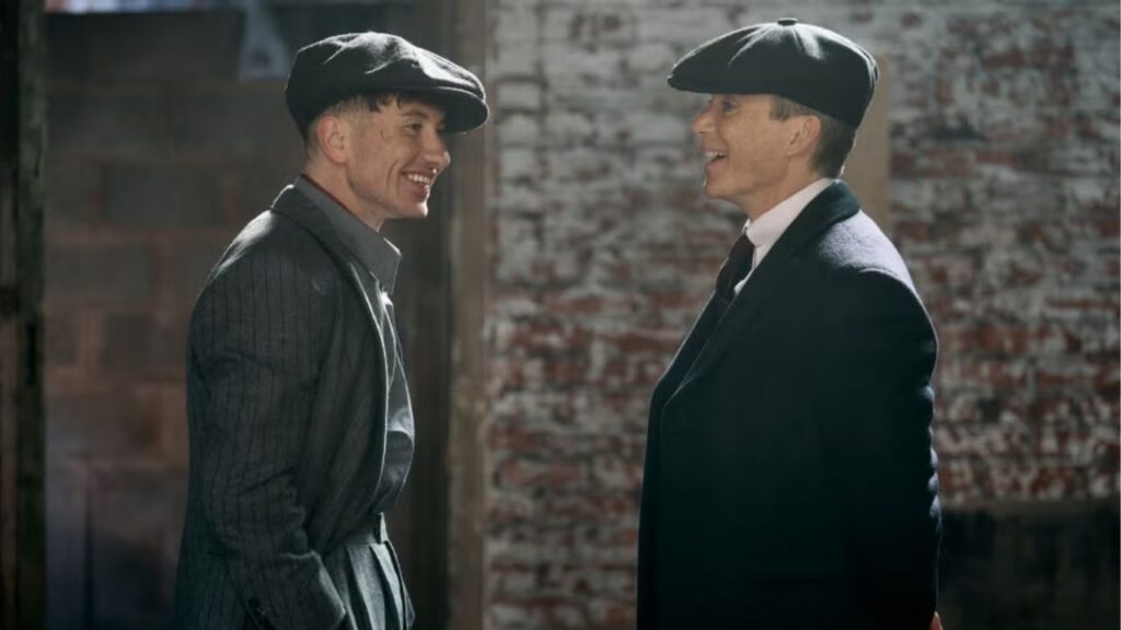Barry Keoghan and Tommy Shelby in 'Peaky Blinders: The Immortal Man'