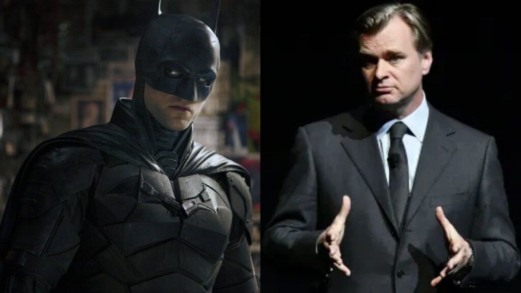 Robert Pattinson as Batman and Christopher Nolan