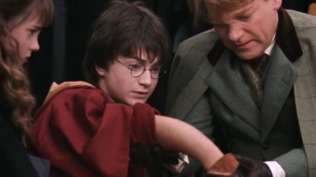 Daniel Radcliffe as Harry potter in Harry Potter and The Chamber Of Secrets