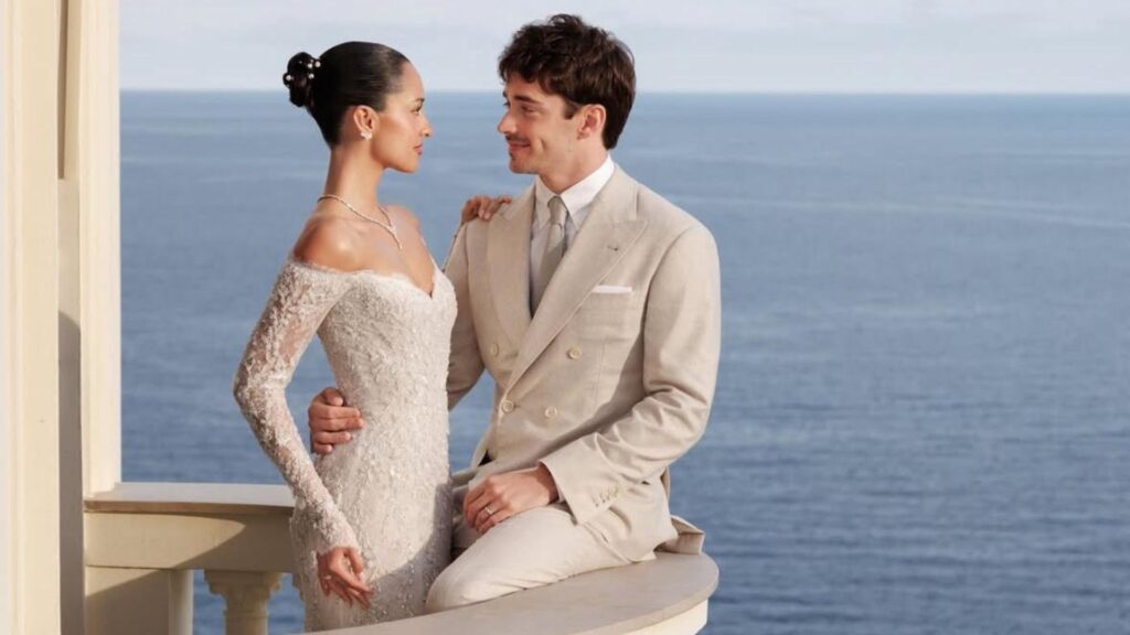 Charles Leclerc and Alexandra Saint Mleux