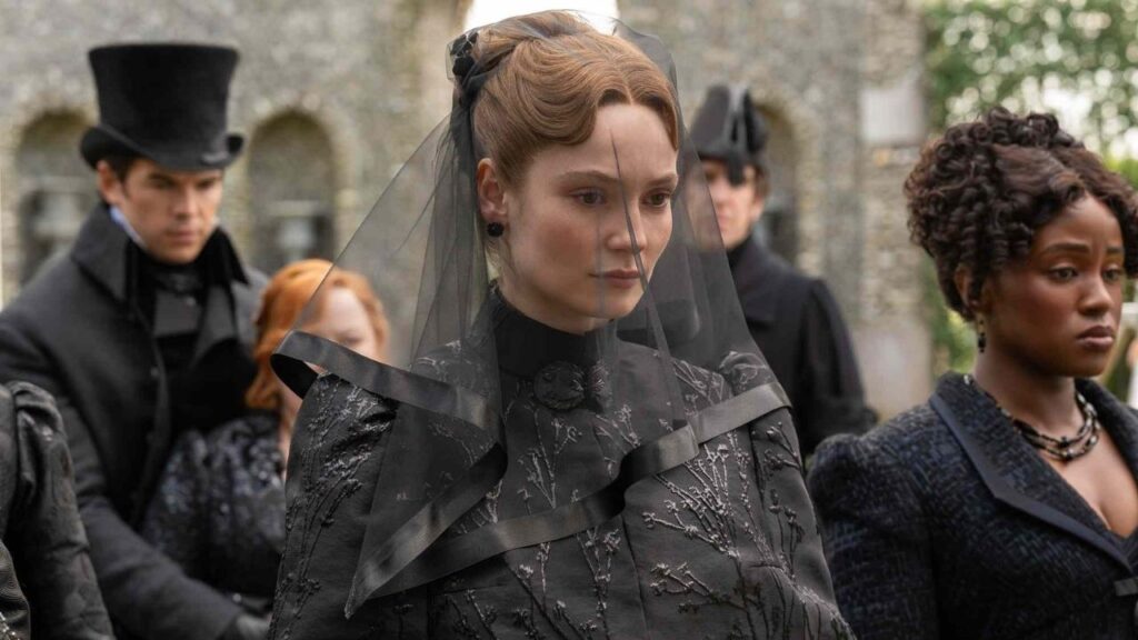 John's funeral in 'Bridgerton' Season 4