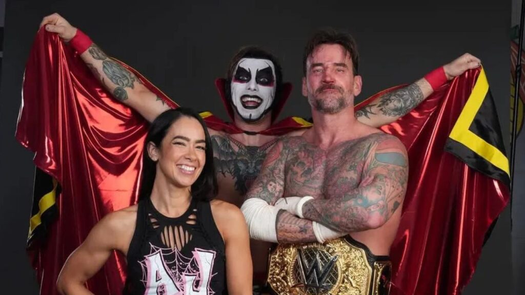Danhausen with CM Punk and AJ Lee