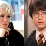 Meryl Streep as Miranda Priestly and Daniel Radcliffe as Harry Potter