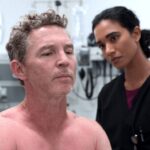 Still of Mohan and Abbott from 'The Pitt'